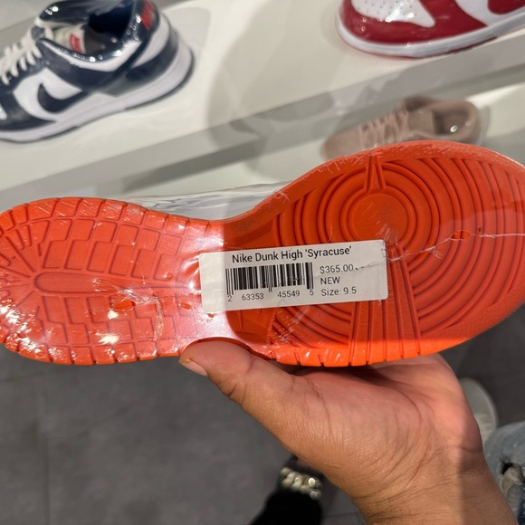 Orange and White High-Top Sneakers - Picture 11 of 11